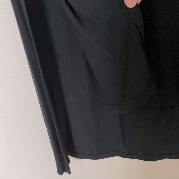 Z Supply Black Airy Short Sleeve Slit Side Jersey Tunic Top or Dress Size Large - Picture 7 of 12